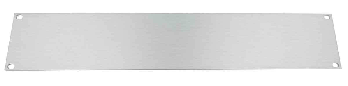 RS PRO Unpainted Aluminium, 2 U 482.6 mm 88.1mm