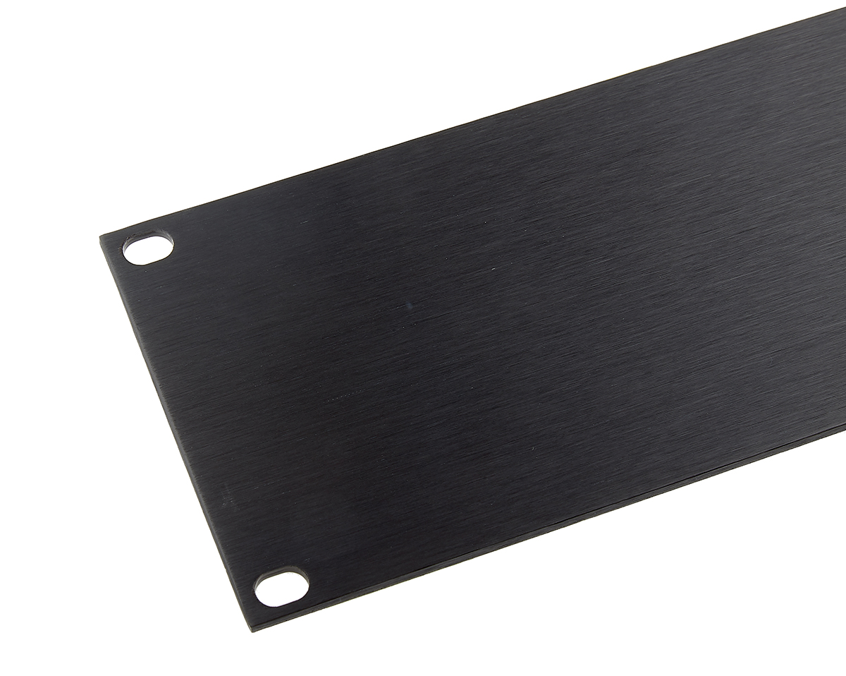 439-3328 RS PRO Black Aluminium, 2 U, 21 HP 482.6 mm 88.1mm