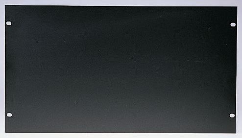 RS PRO Black Aluminium, 5 U 482.6 mm 221.5mm
