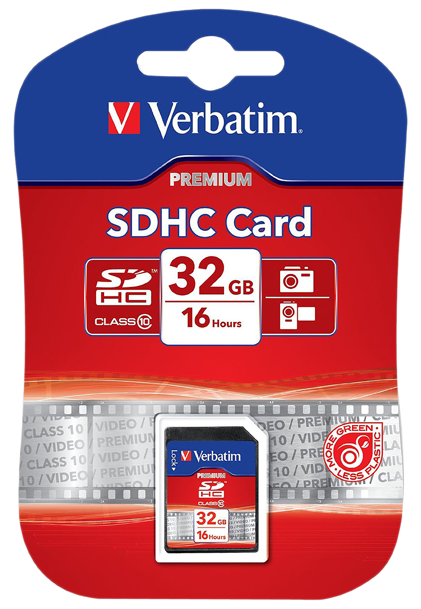 43963 Verbatim 32 GB SDHC SD Card, Class 10
