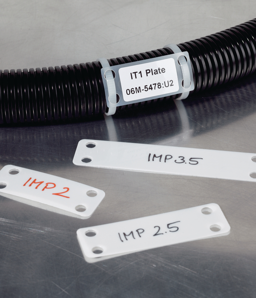HellermannTyton 151 Cable Tie Cable Marker, Clear, Pre-printed "Blank", for Cable Bundle, 151-42159 IMP1.5-PA66-WH