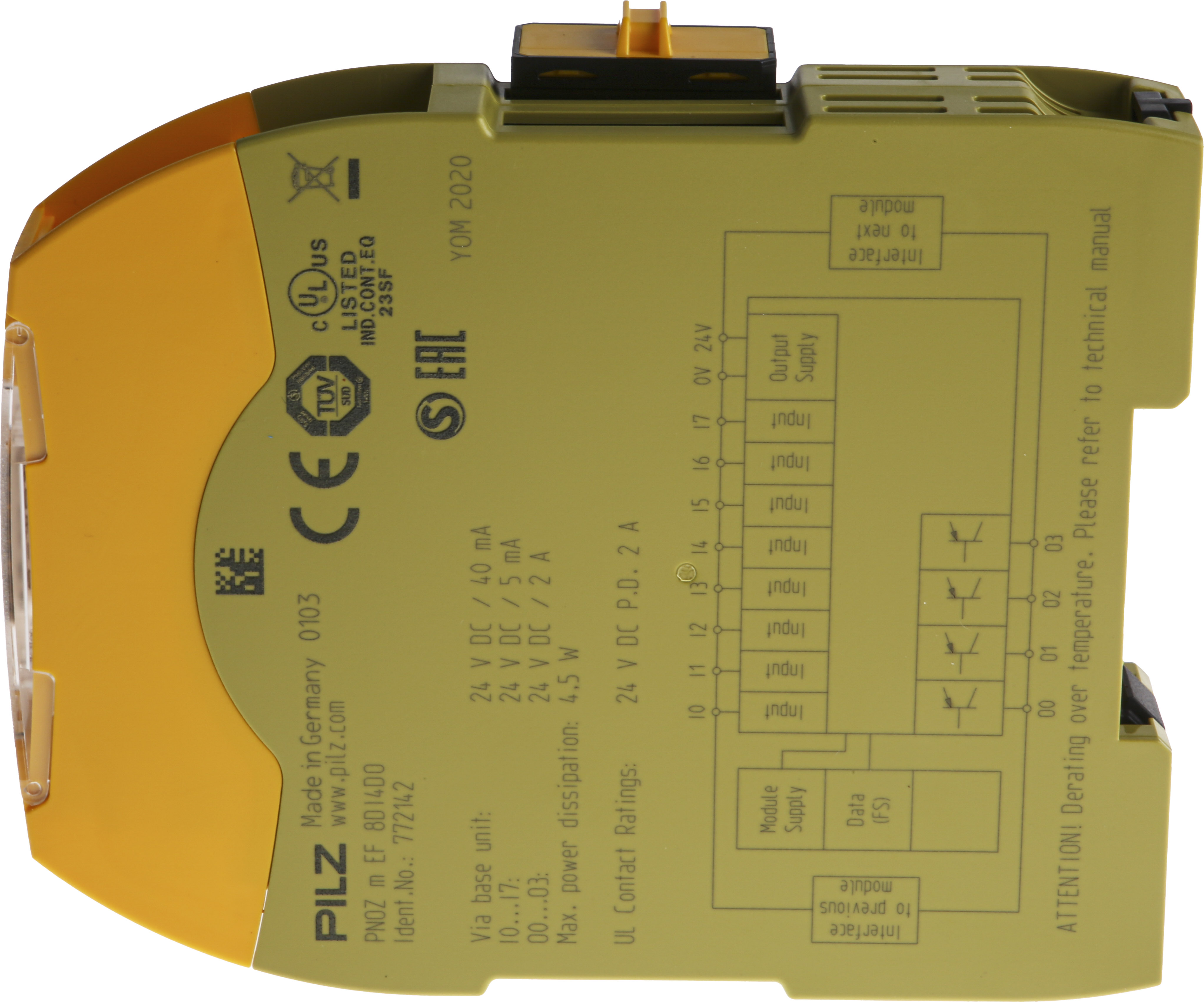 772142 PNOZmulti 2 PNOZ m EF Input/Output Module, 8 Inputs, 4 Outputs, 24 V dc