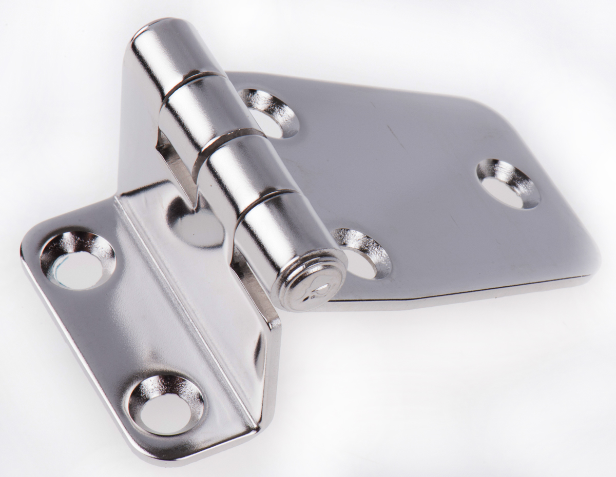 ROCA Stainless Steel Hatch with a Fixed Pin, Screw Fixing, 37 mm x 67.5 mm x 2 mm