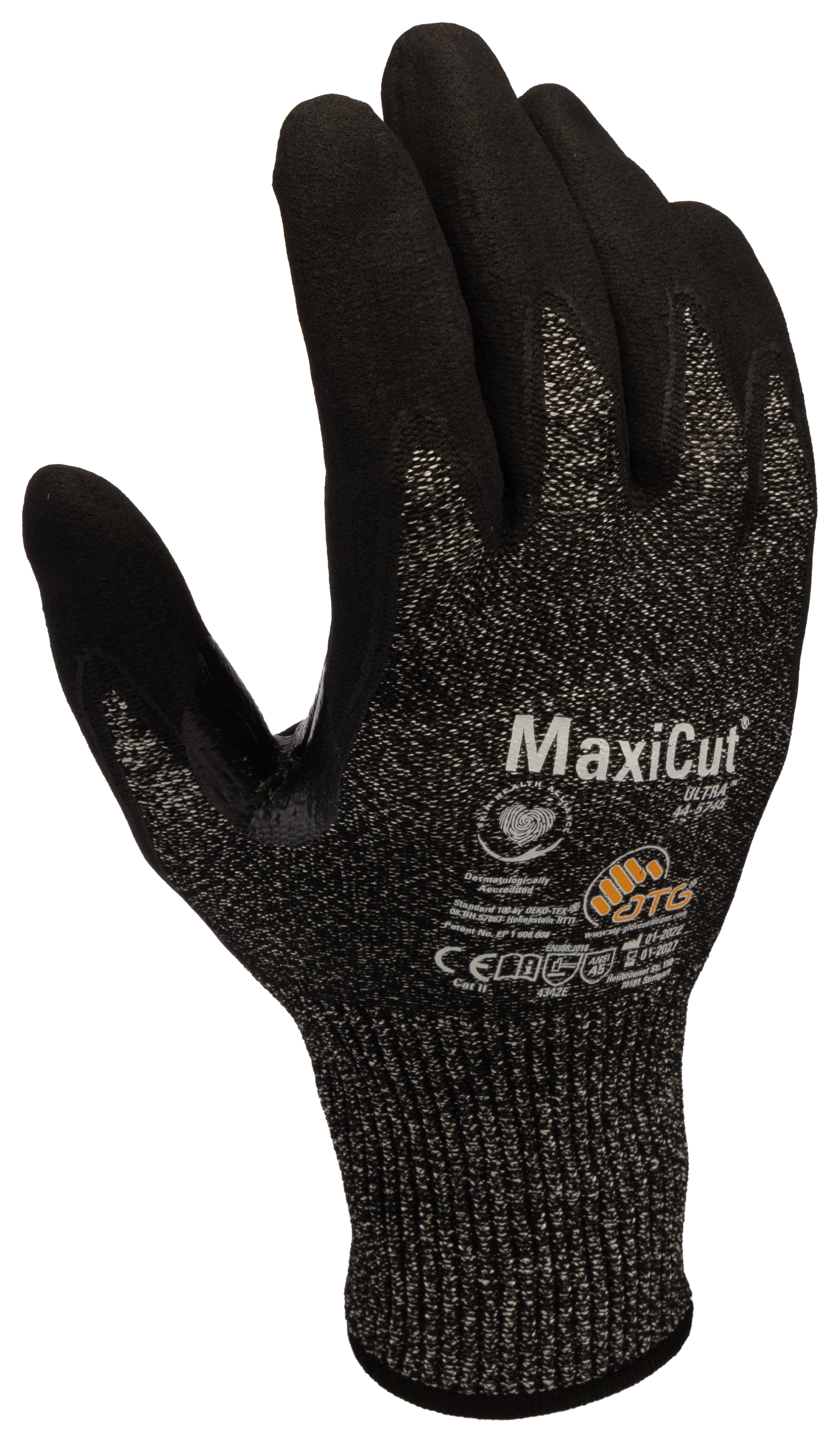 ATG Black Polyester, Nylon, Tungsten, Stainless Steel Work Gloves Cut Resistant