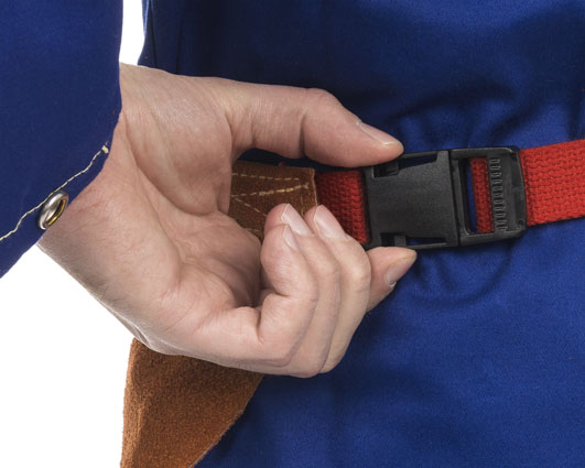 44-7124 Weldas Brown Reusable Leather Apron, 600 mm