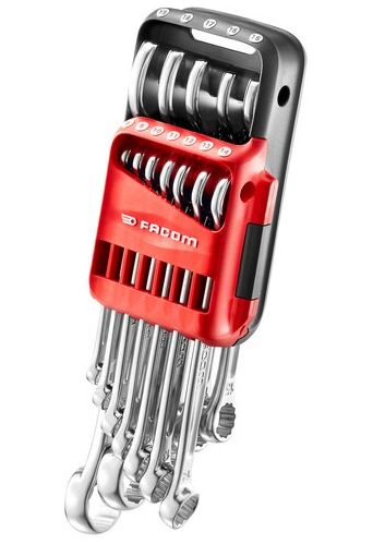 Facom 12-Piece Combination Spanner Set, 7 to 19 mm