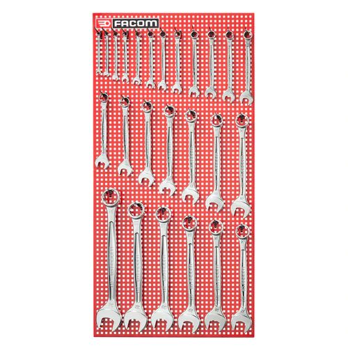 Facom 25-Piece Combination Spanner Set, 6 to 34 mm