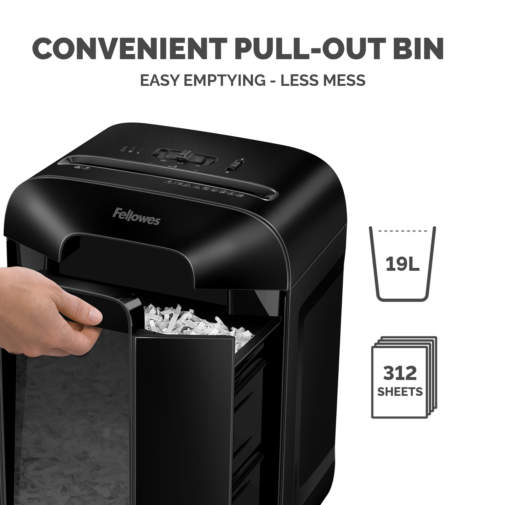 4400901 Fellowes Powershred, Powershred LX85 Powershred LX85 19 L Cross Shredder