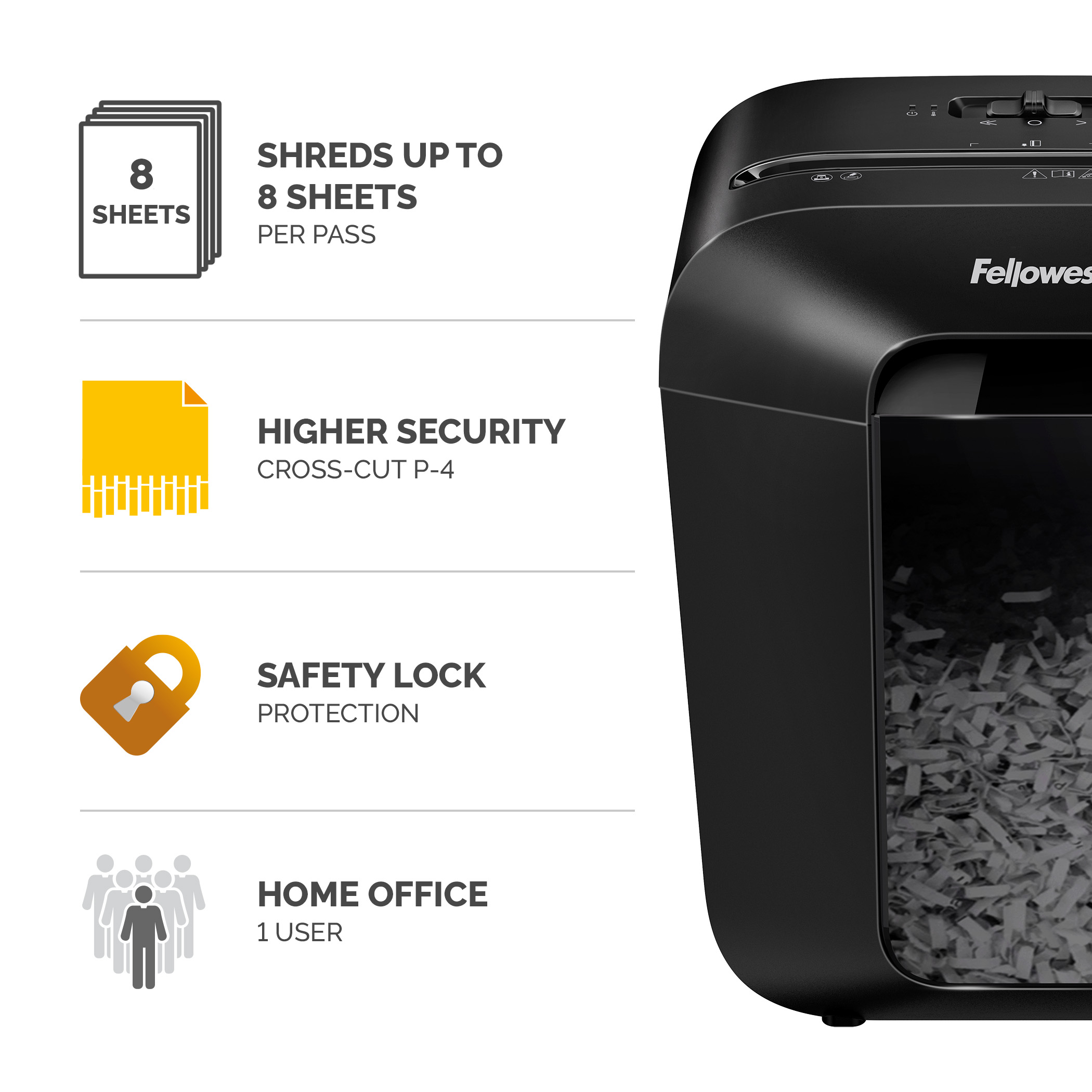 4401501 Fellowes Powershred, Powershred LX45 Powershred LX45 17 L Cross Shredder