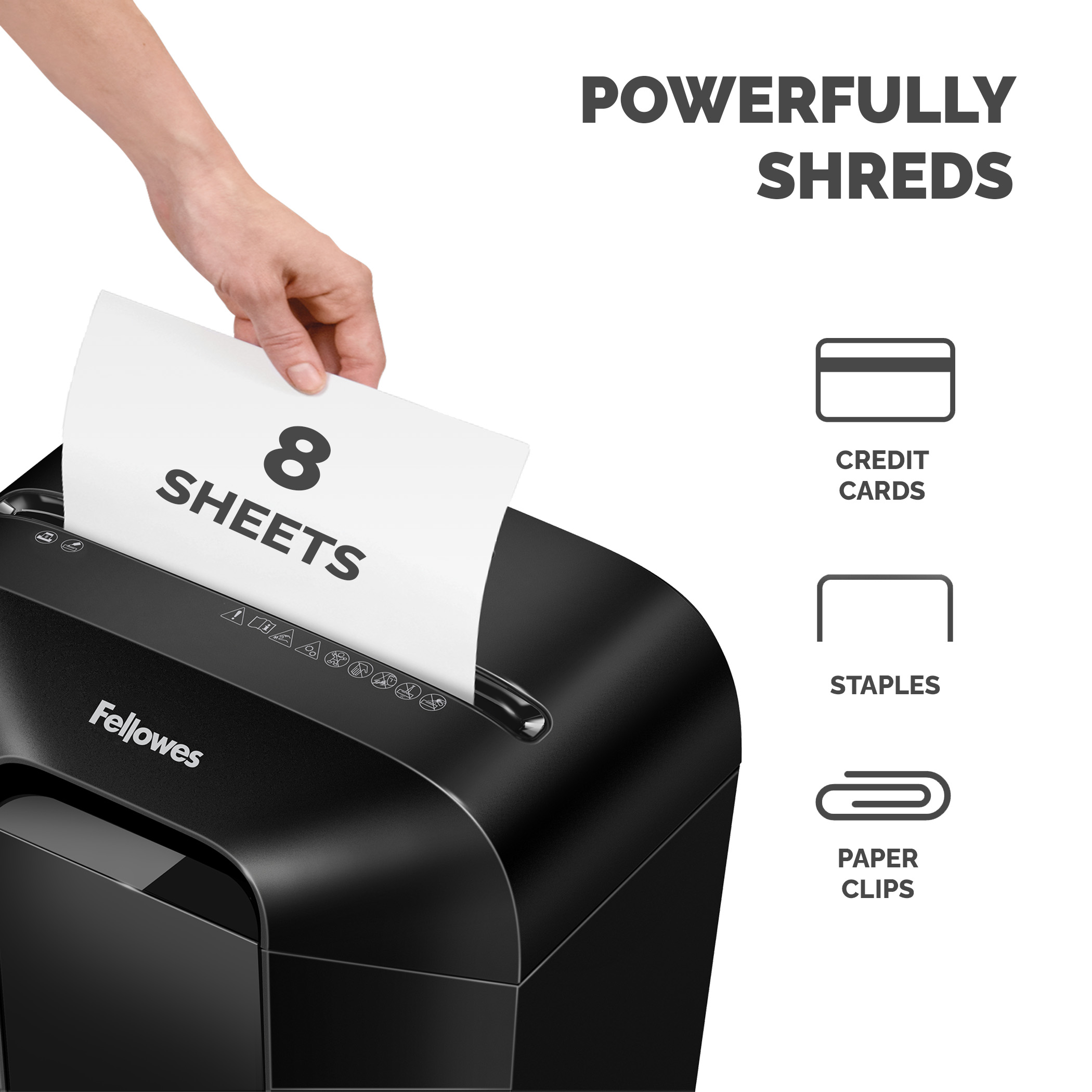 4401501 Fellowes Powershred, Powershred LX45 Powershred LX45 17 L Cross Shredder