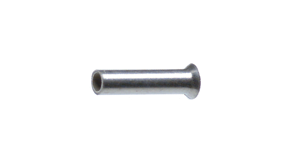 Vogt Uninsulated Bootlace Ferrule, 6 mm Pin Length, 2.5 mm Pin Diameter from 26 AWG to 17 AWG Wire Size