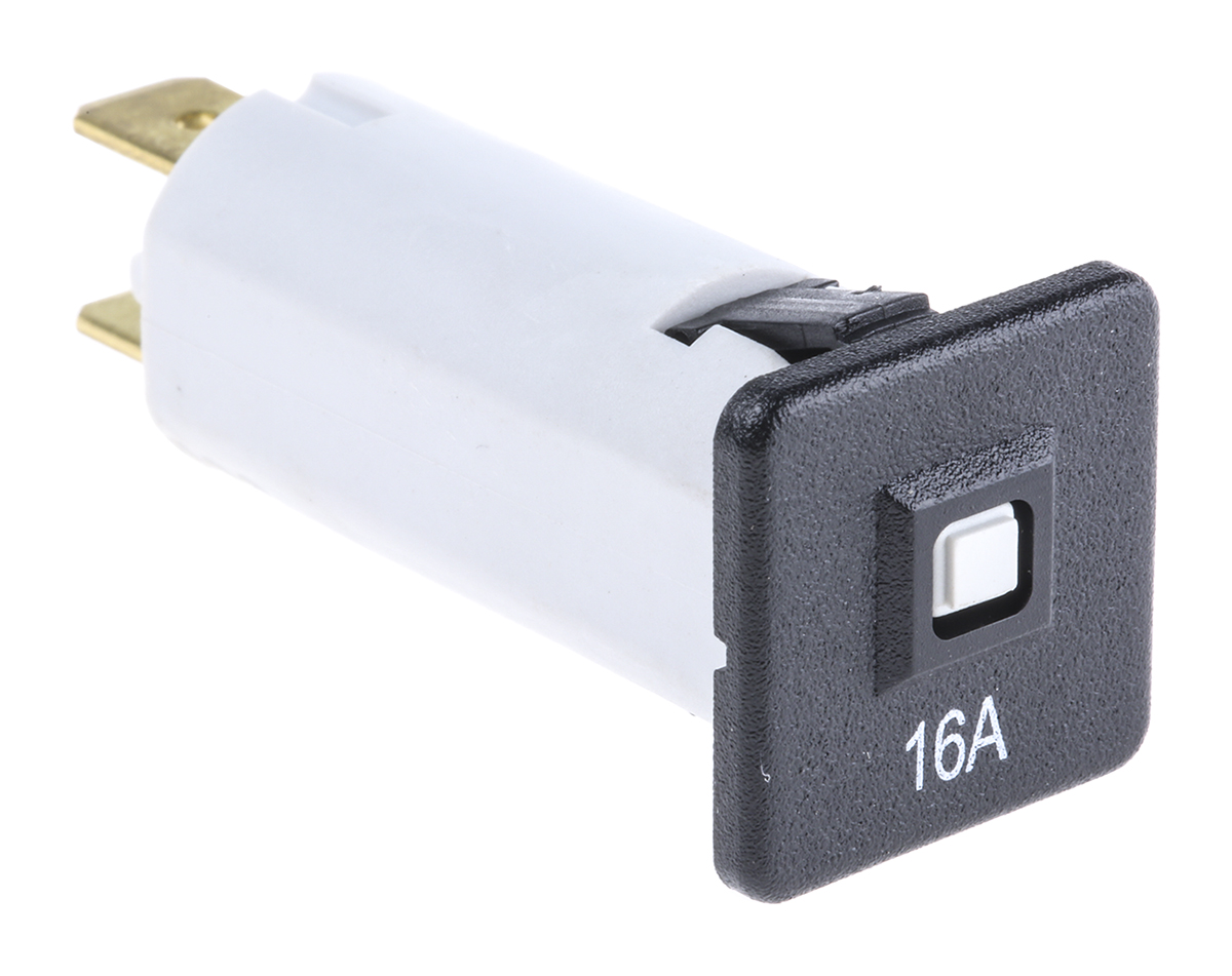 Schurter T9 T9 Thermal Magnetic Circuit Breaker - 1-Pole, Panel, 16A Current Rating, 240V ac, 32 V dc