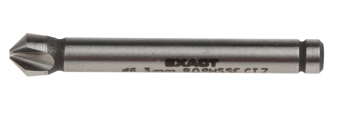 4405706 EXACT Hard Metal, High Speed Steel Cobalt, High Speed Steel Drill Bit, 6.3 mm Head, 3 Flute(s), 90 °, 1 Piece(s)
