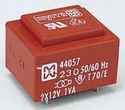 Myrra 24 V ac 2 Output Through Hole PCB Transformer, EN 61558-2-6 1 VA