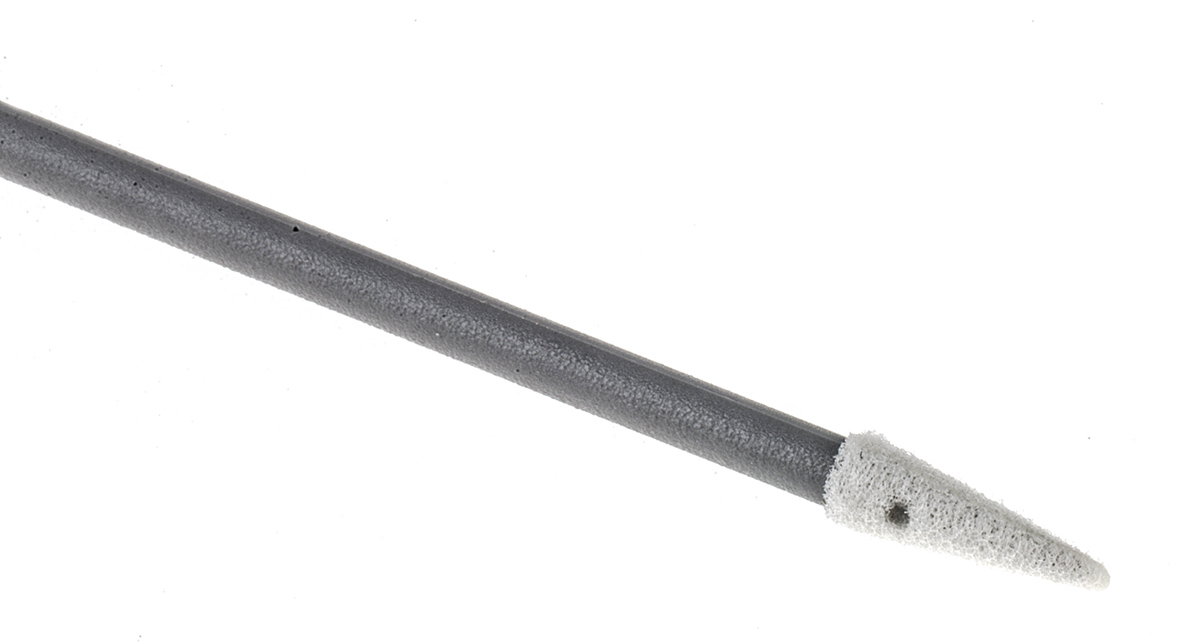 44070 Chemtronics Foam Cotton Bud & Swab, Polypropylene Handle,For use with Spindle Motors, Electronic, Length 80 mm 500 Per
