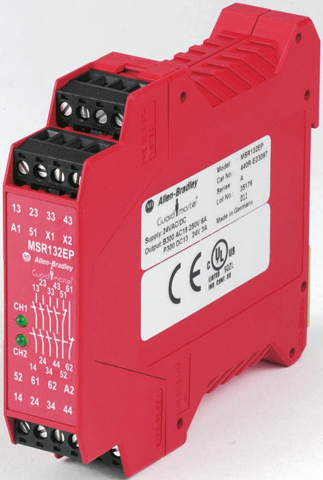 Allen Bradley Guardmaster 440-R Series Input/Output Module, 1 Inputs, 6 Outputs, 24V dc, 4 NO/2 NC