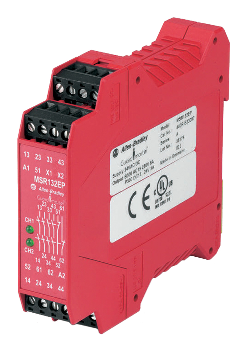 Allen Bradley Guardmaster 440-R Series Input/Output Module, 1 Inputs, 6 Outputs, 24V ac/dc, 4 NO/2 NC