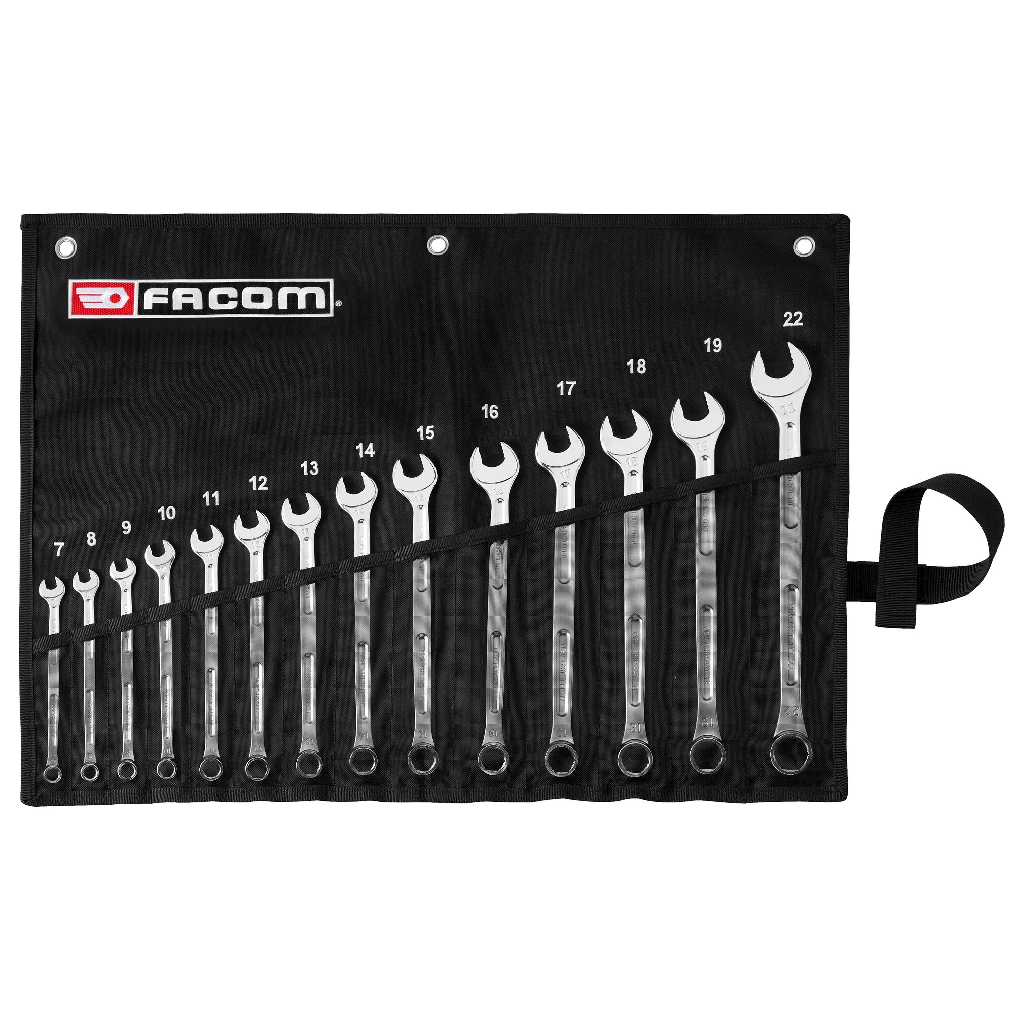 Facom 10-Piece Combination Spanner Set, 7 to 22 mm