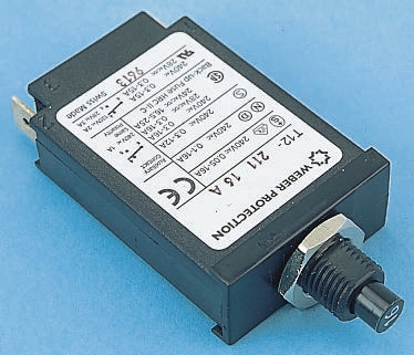 Schurter T12 T12 Thermal Circuit Breaker - 1-Pole, Panel, 10A Current Rating, 200 A, 240V ac, 28 V dc