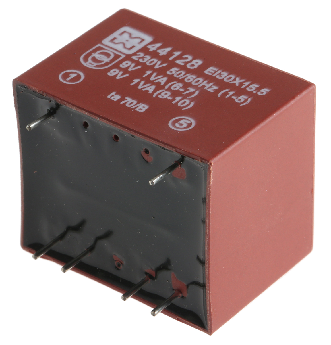 44128 Myrra 6 to 24 V ac 2 Output PCB PCB Transformer, EN 60950, EN 61558-2-6, UL 5085 1.8 VA