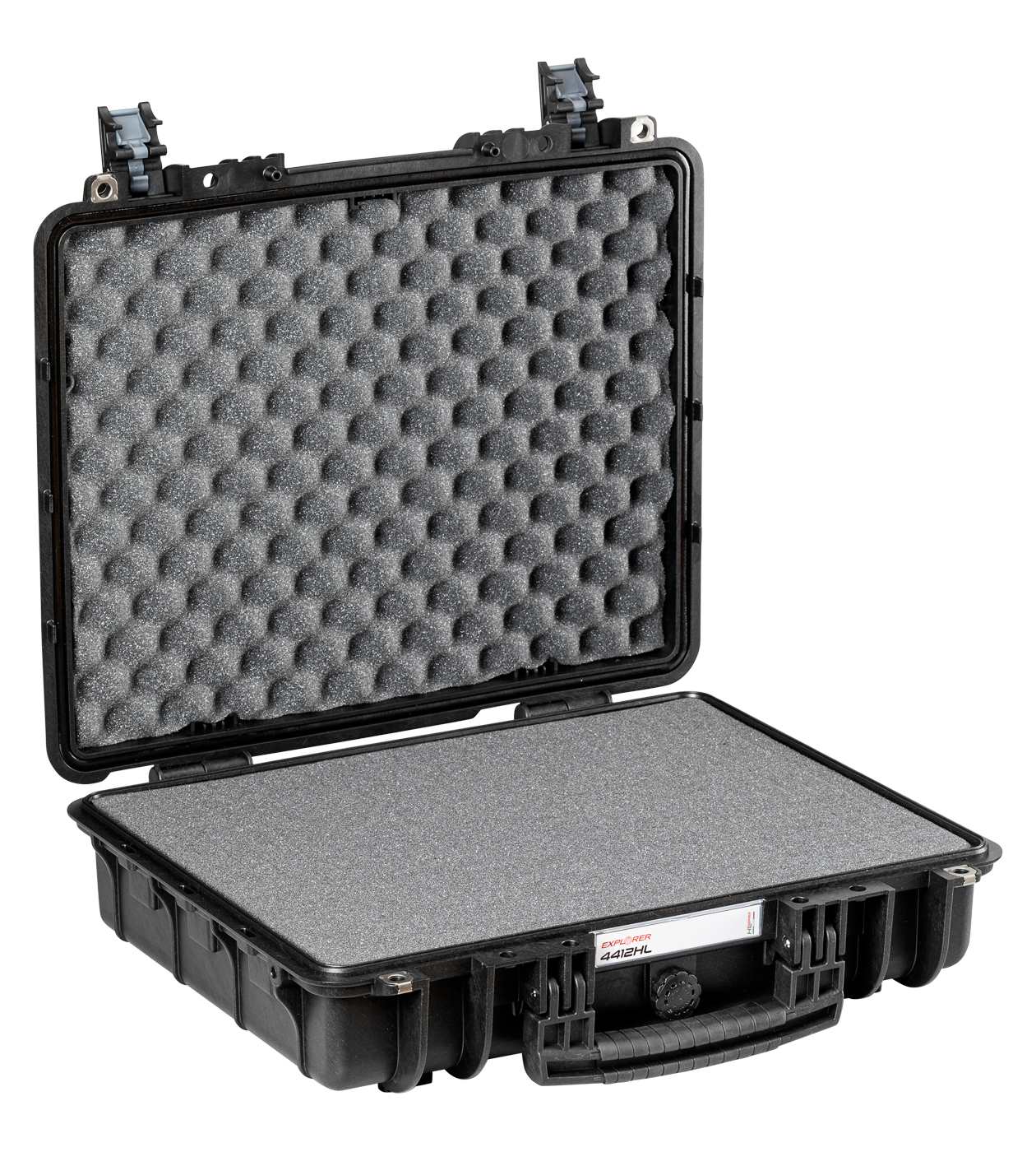 Explorer Cases 4412HL Polymer Waterproof Watertight Transit Case, 414 mm 149 mm 485 mm