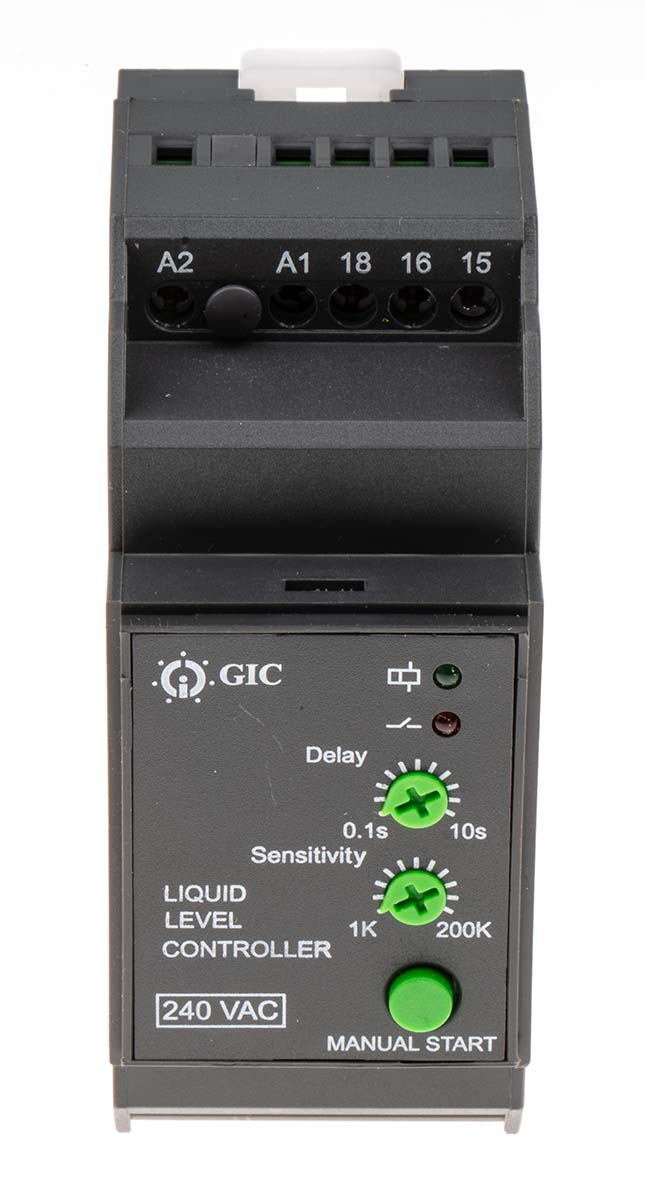 4421ad1 GIC 44 Series Level Controller -, DIN Rail Voltage Input 240V ac-Rated Relay