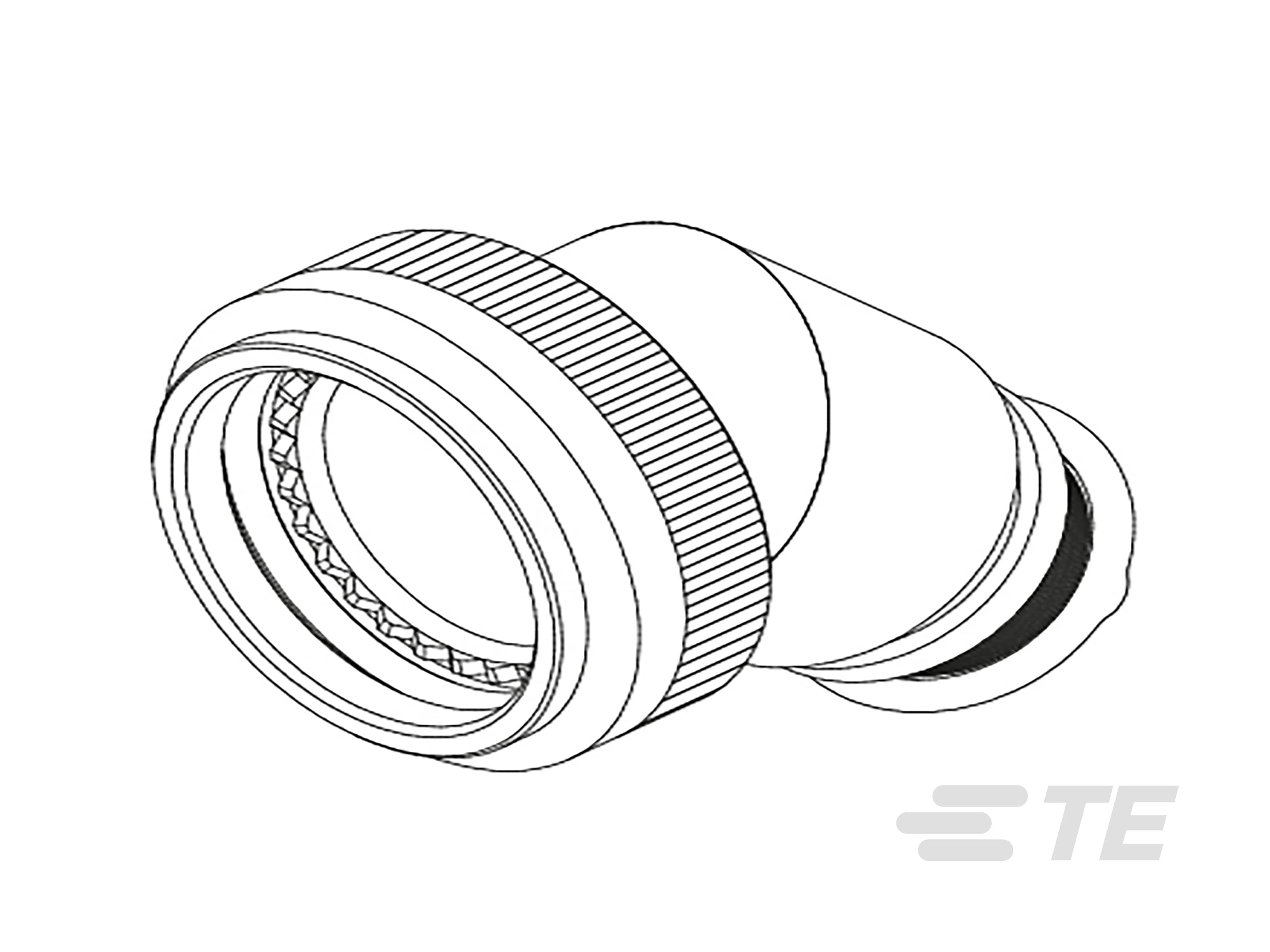 TE Connectivity, TXRSize 16/17 45° Circular Connector Backshell, For Use With Connectors
