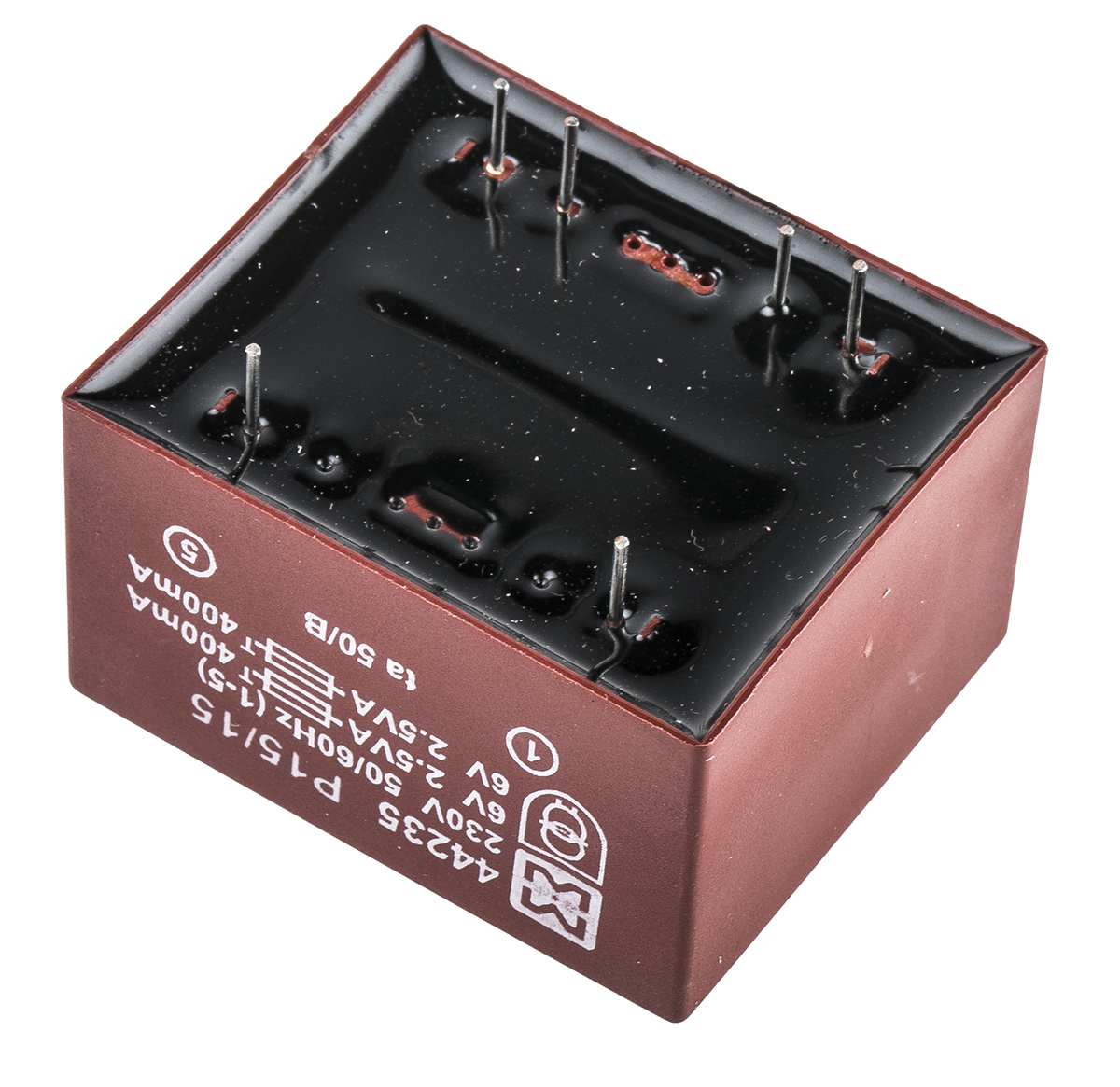 44235 Myrra 6 V ac 2 Output PCB PCB Transformer, EN 60950, CEI 126, IEC 216, EN 61558-2-6, UL 94 VO, CEI 85, UL 1585 30 VA