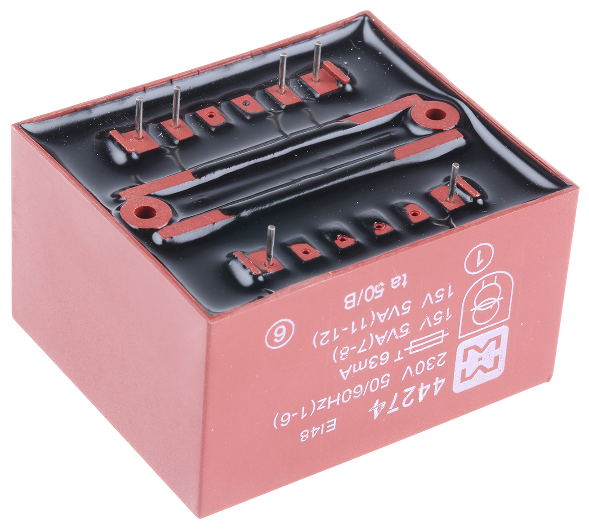 44274 Myrra 15 V ac Through Hole PCB Transformer, EN 60950, EN 61558-2-6, UL 1585 10 VA