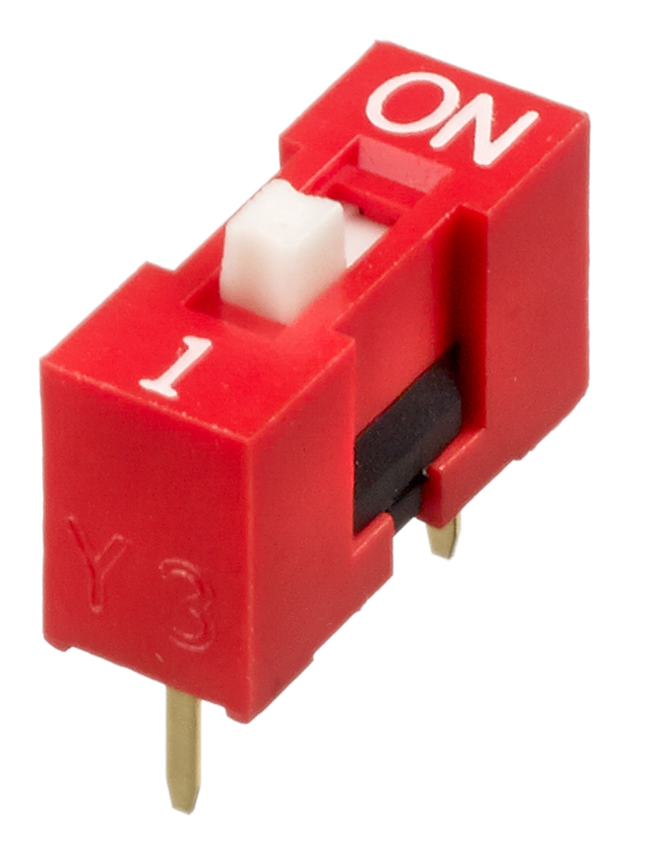APEM 1 Way Through Hole DIP Switch SPST, Raised Actuator