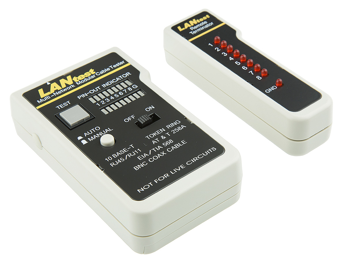 RS PRO Cable Tester RJ45, Coaxial