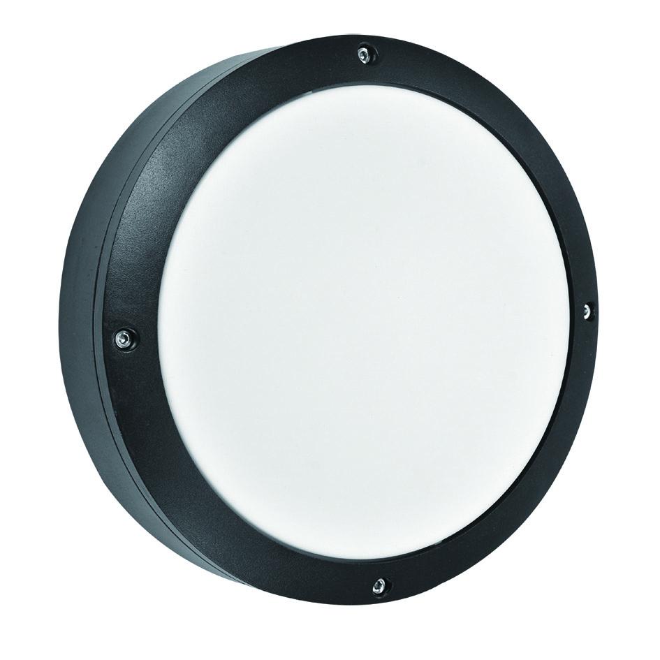 PowerLED Round LED Bulkhead Light, 18 W, 240 V ac, IP65