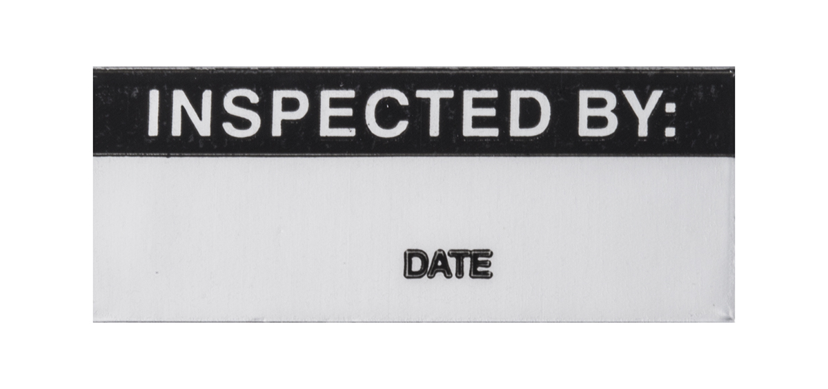 RS PRO Adhesive Pre-Printed Adhesive Label-Inspected By-. Quantity: 140 Per Pack