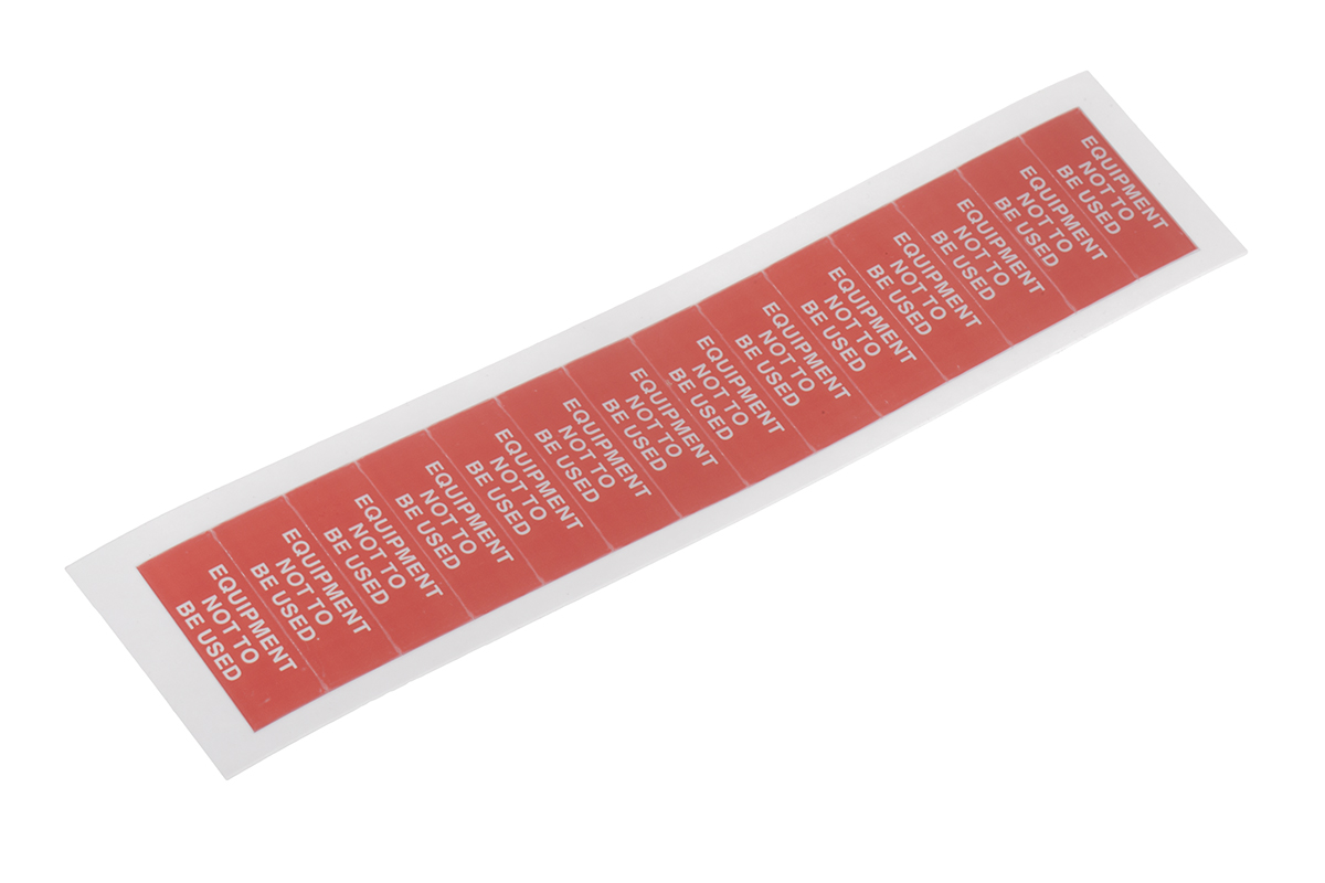RS PRO Adhesive Pre-Printed Adhesive Label-Equipment Not To Be Used-. Quantity: 140 Per Pack