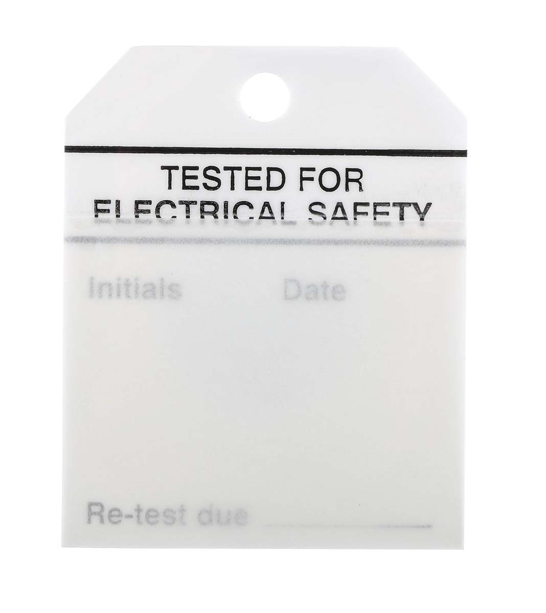 RS PRO Pre-Printed Tie Label-TESTED for ELECTRICAL SAFETY-. Quantity: 50 Per Pack