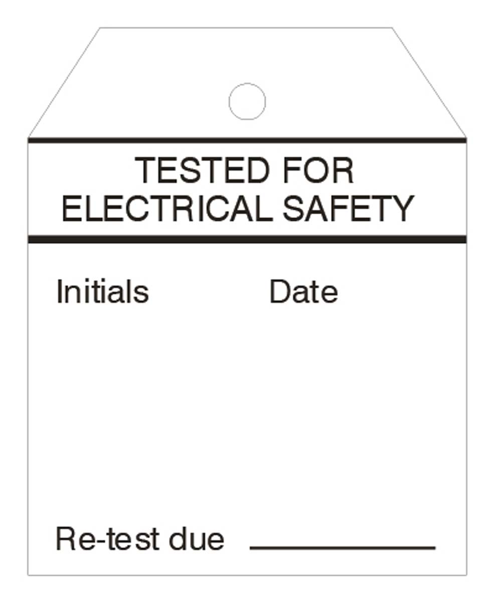 445-3672 RS PRO Pre-Printed Tie Label-TESTED for ELECTRICAL SAFETY-. Quantity: 50 Per Pack