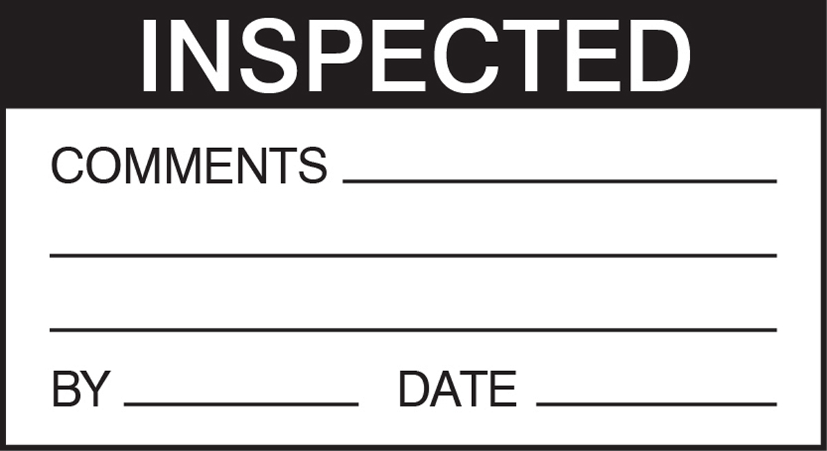445-4007 RS PRO Adhesive Pre-Printed Adhesive Label-Inspected By-. Quantity: 30 Per Pack