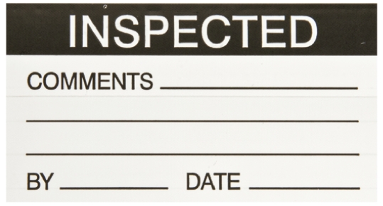 445-4007 RS PRO Adhesive Pre-Printed Adhesive Label-Inspected By-. Quantity: 30 Per Pack