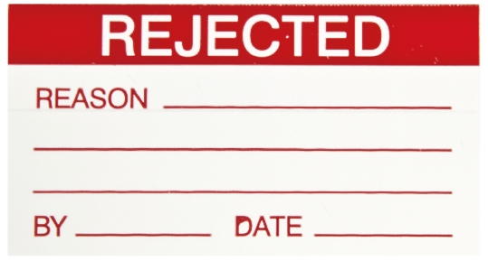445-4013 RS PRO Adhesive Pre-Printed Adhesive Label-Rejected-. Quantity: 30 Per Pack