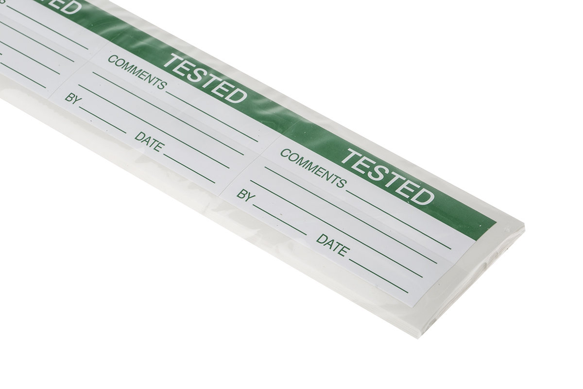 RS PRO Adhesive Pre-Printed Adhesive Label-Tested-. Quantity: 30 Per Pack