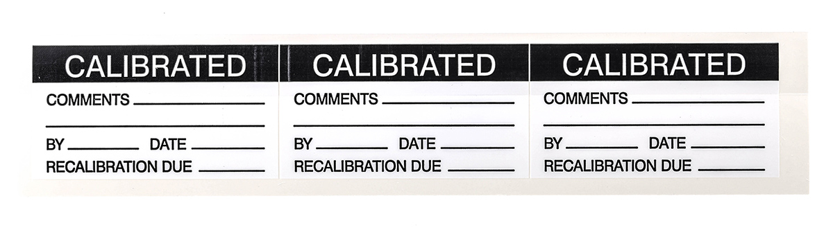 RS PRO Adhesive Pre-Printed Adhesive Label-Calibrated-. Quantity: 30 Per Pack