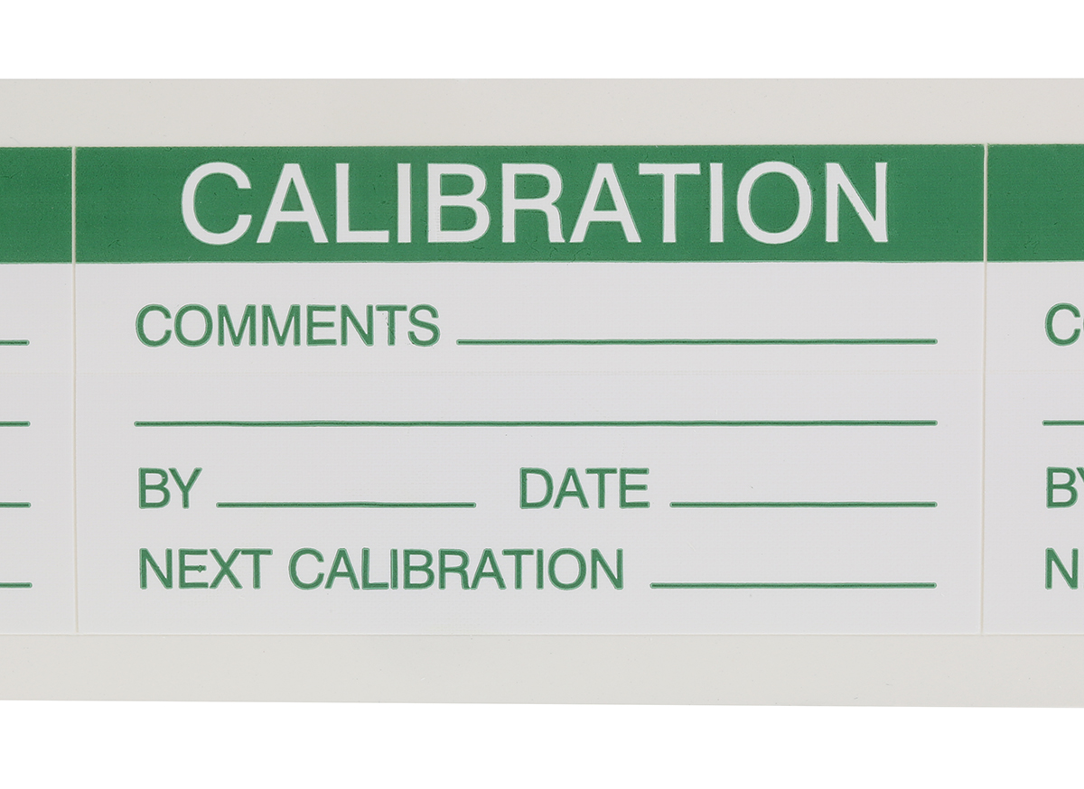 RS PRO Adhesive Pre-Printed Adhesive Label-Calibration-. Quantity: 30 Per Pack