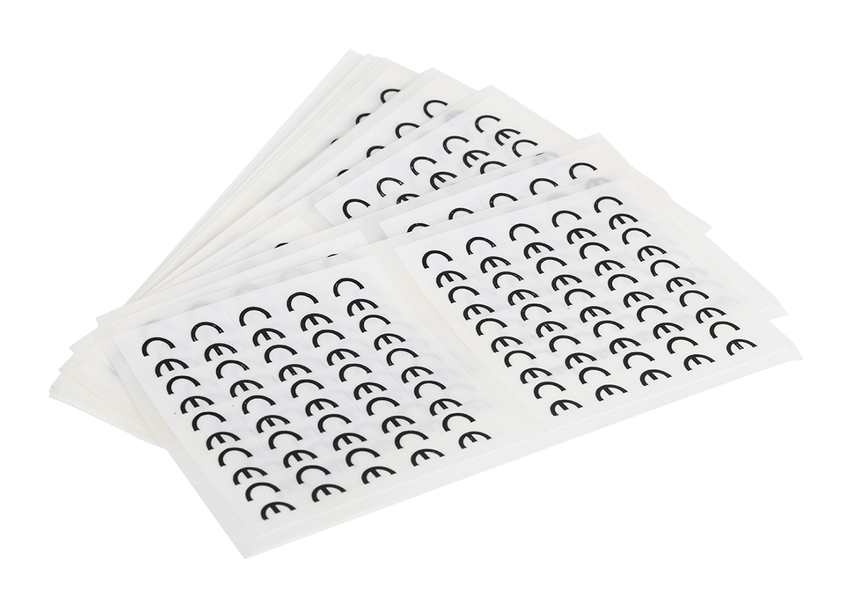 RS PRO Adhesive Pre-Printed Adhesive Label-CE-. Quantity: 500 Per Pack