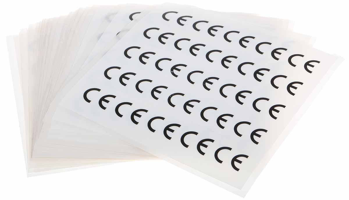 RS PRO Adhesive Pre-Printed Adhesive Label-CE-. Quantity: 500 Per Pack