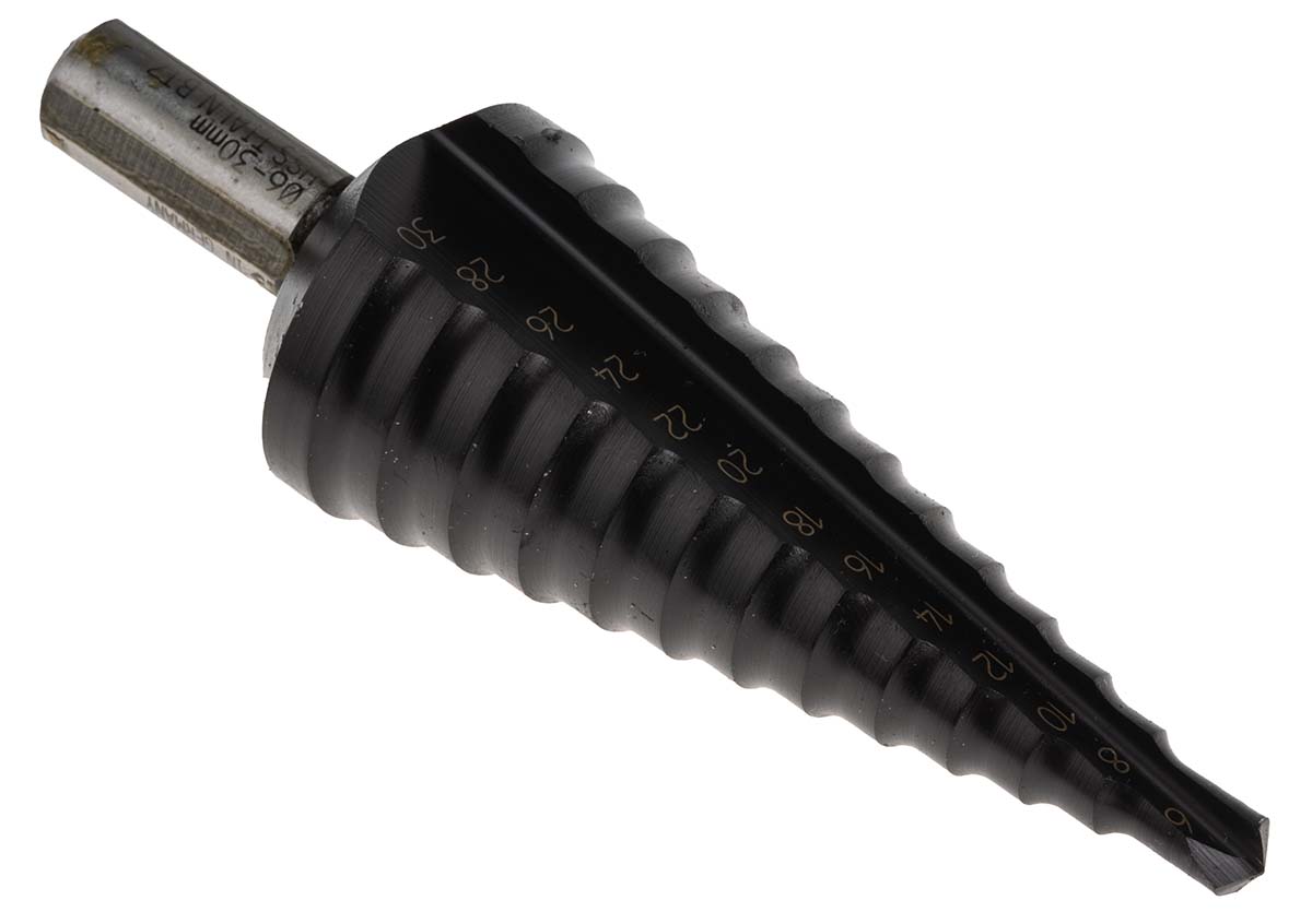 4450071 EXACT 3-Piece Step Set for Metal, 30 mm Max, 4 mm Min, High Speed Steel Bits