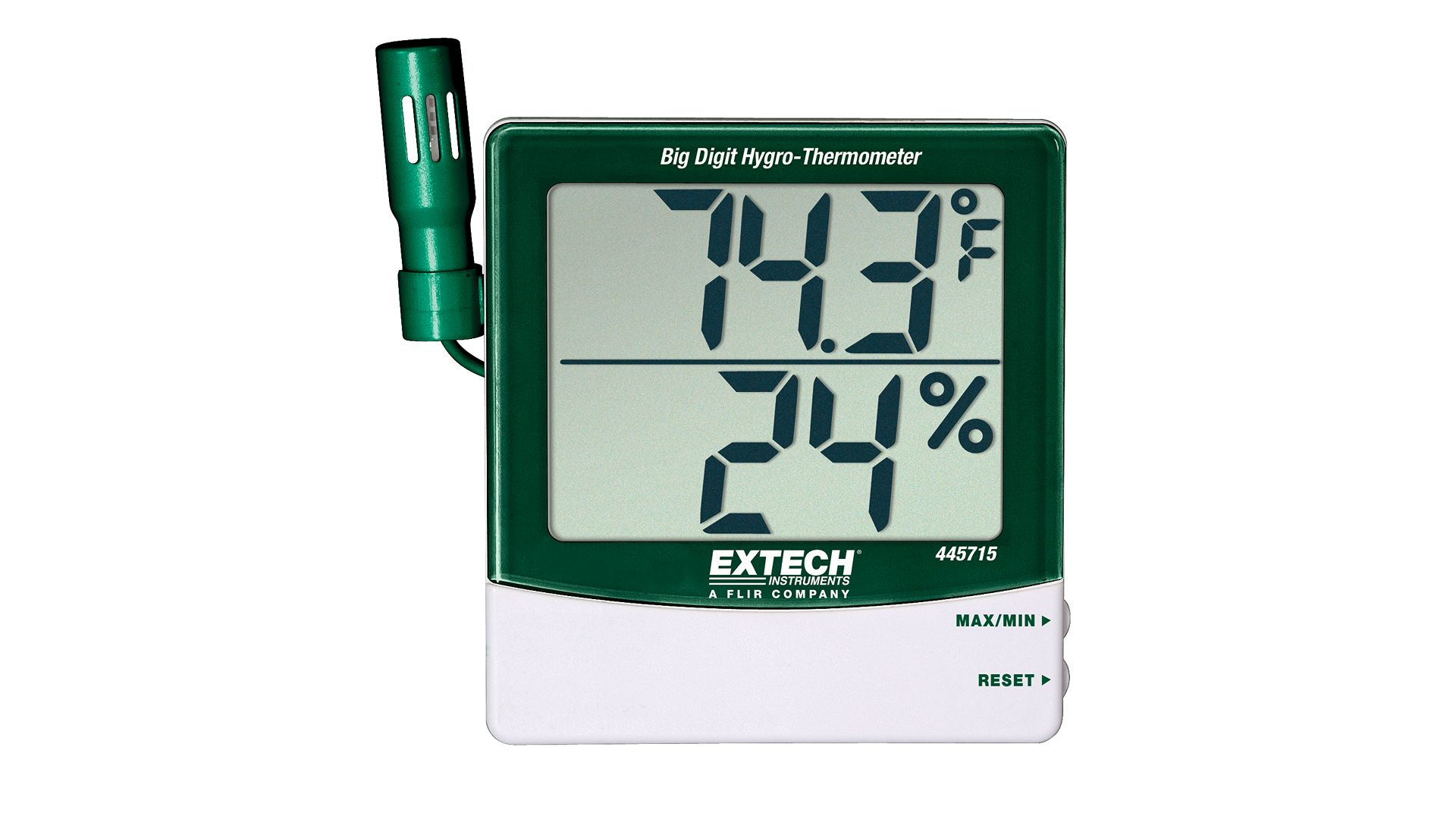 Extech 445715 Hygrometer 60 °C, ±4 %RH Accuracy, 60 °C Max, 99 %RH Max