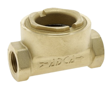 445786 Valsteam ADCA Brass Threaded Threaded BSP Sight Glass Check Valve 3/4 in, 12 bar
