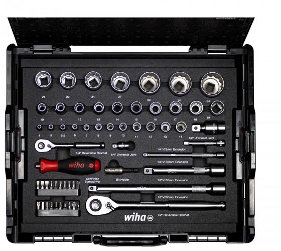 Wiha 60-Piece 1/2 in Bi-Hexagonal Bit Set