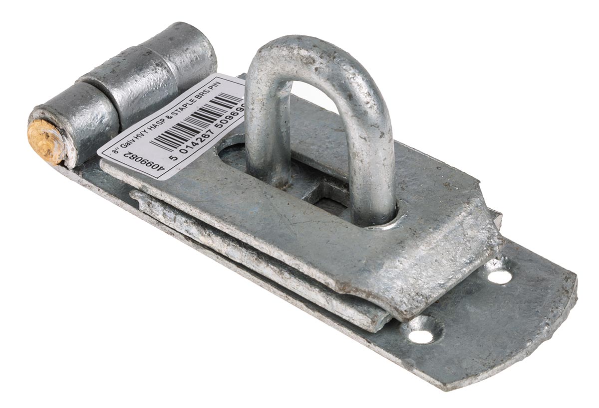RS PRO Steel Galvanised Hasp & Staple 44mm 203 mm