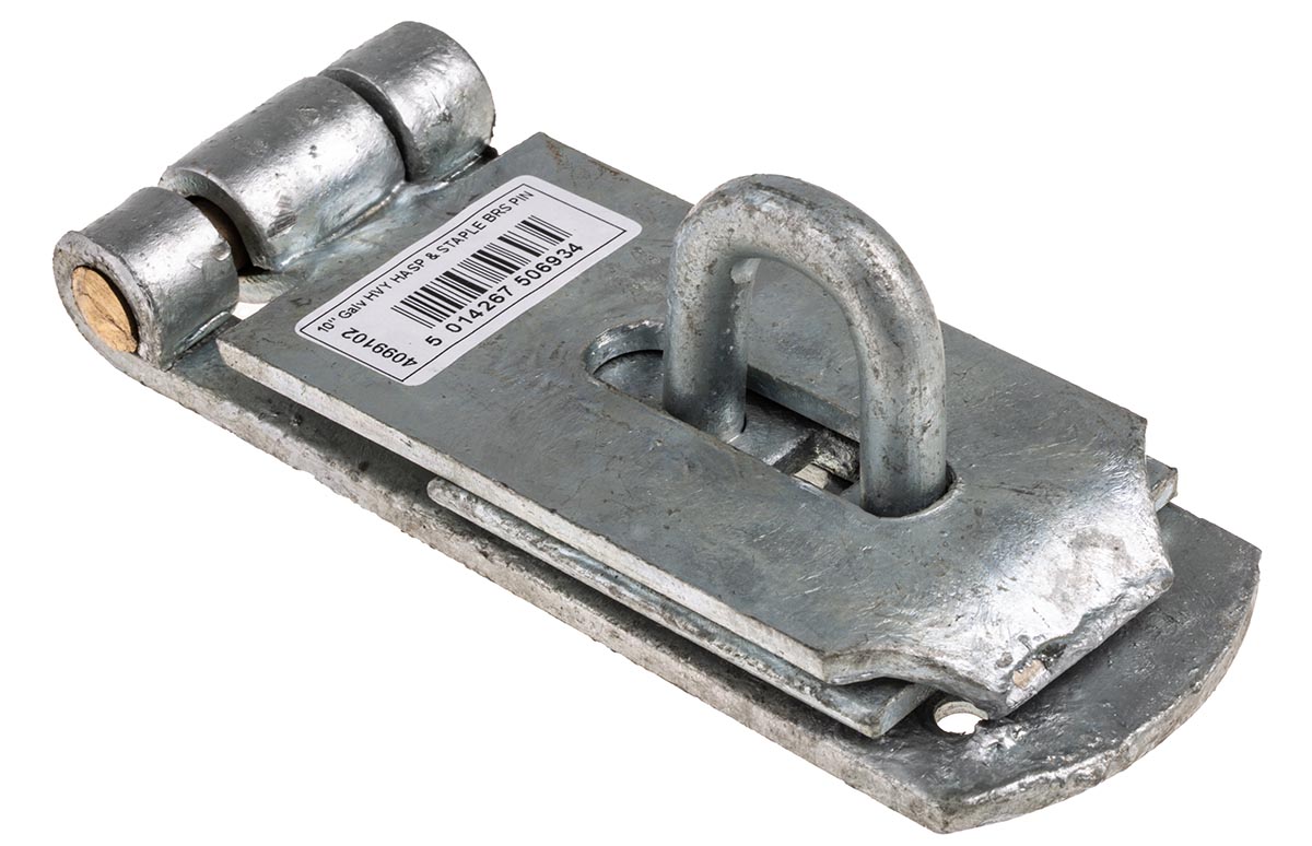 RS PRO Steel Galvanised Hasp & Staple 54mm 254 mm